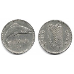 (15a) Irlanda. 1966. 1 Florin (MBC)