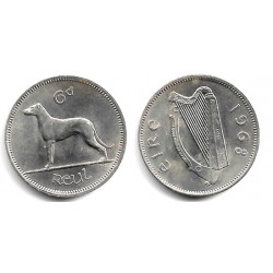 (13a) Irlanda. 1968. 6 Pence (MBC+) Pequeña mancha
