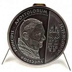 Medalla Benedicto XVI. Sucessor, Principis, Apostolorum. Iacobus (SC) (Plata)