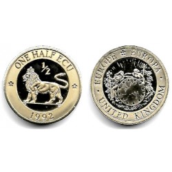 Gran Bretaña. 1992. ½ Ecu (EBC)