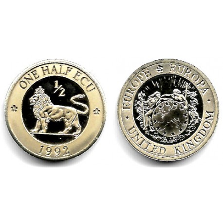 Gran Bretaña. 1992. ½ Ecu (EBC)