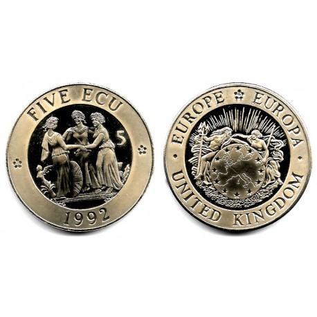 Gran Bretaña. 1992. 5 Ecu (EBC)