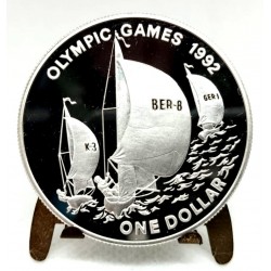 (85) Bermudas. 1993. 1 Dollar (Proof) (Plata)