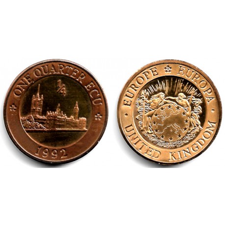 Gran Bretaña. 1992. ¼ Ecu (EBC)