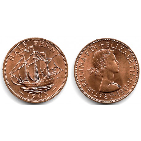 (896) Gran Bretaña. 1963. Half Penny (SC)