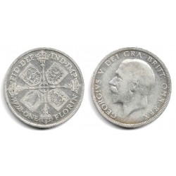 (834) Gran Bretaña. 1928. 1 Florin (BC+) (Plata)