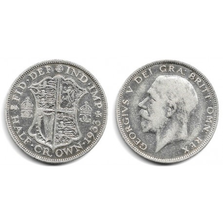 (835) Gran Bretaña. 1933. Half Crown (MBC) (Plata)