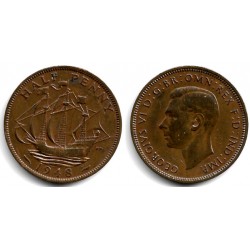 (844) Gran Bretaña. 1948. Half Penny (MBC-)