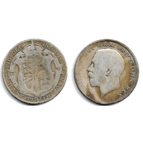 (818.2) Gran Bretaña. 1922. Half Crown (BC/BC-) (Plata)