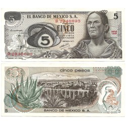 (62c) Estados Unidos Mexicanos. 1972. 5 Pesos (EBC-)