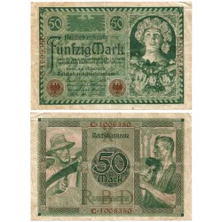 (68) Imperio Alemán (Weimar). 1920. 50 Mark (MBC-)