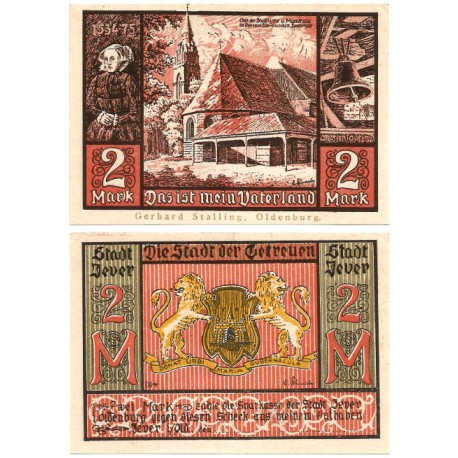 Jever (Baja Sajonia). 1920. 2 MNark (EBC+)