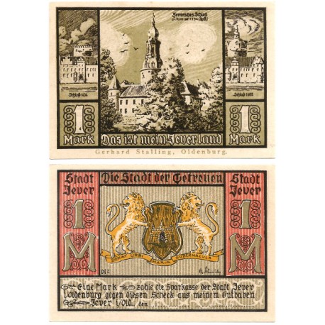 Jever (Baja Sajonia). 1920. 1 Mark (EBC+)