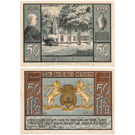 Jever (Baja Sajonia). 1920. 50 Pfennig (EBC+)