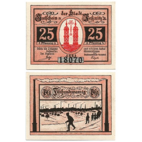 Jessnitz (Sajonia-Anhalt). 1921. 50 Pfennig (EBC+)