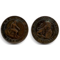 Gobierno Provisional. 1870. 2 Céntimos (BC) Ceca de Barcelona OM