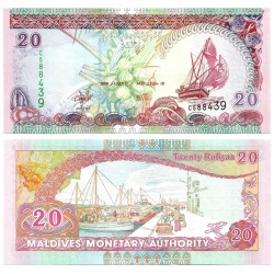 (20b) Maldivas. 2000. 20 Rufiyaa (SC)