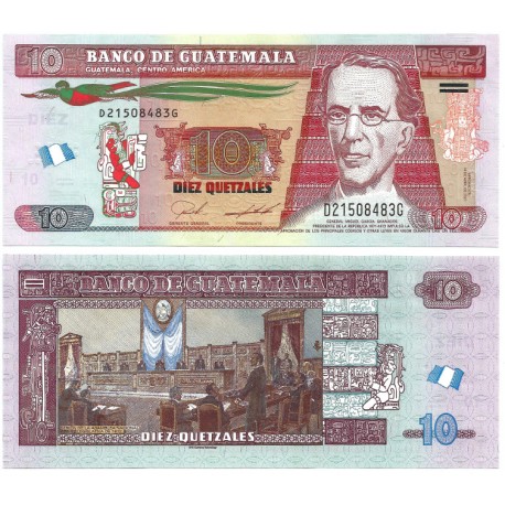 (123A) Guatemala. 2021. 10 Quetzales (SC)