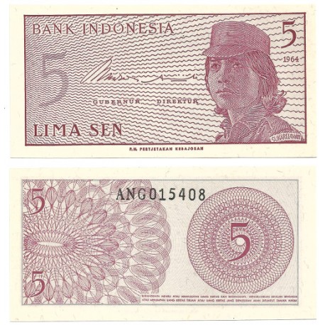 (91) Indonesia. 1964. 5 Sen (SC)