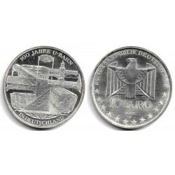 Alemania. 2002(D). 10 Euro (SC) (Plata)