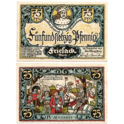 Friesack (Brandeburgo). 1921. 75 Pfennig (EBC+)