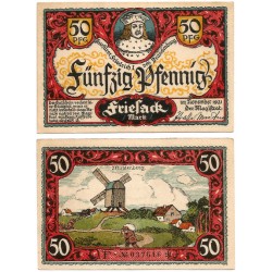 Friesack (Brandeburgo). 1921. 50 Pfennig (EBC+)