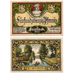 Friesack (Brandeburgo). 1921. 25 Pfennig (EBC+)