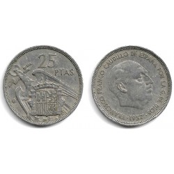 Estado Español. 1957*(58). 25 Pesetas (BC)