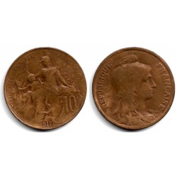 (843) Francia. 1917. 10 Centimes (BC+)