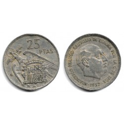 Estado Español. 1957*(64). 25 Pesetas (BC)