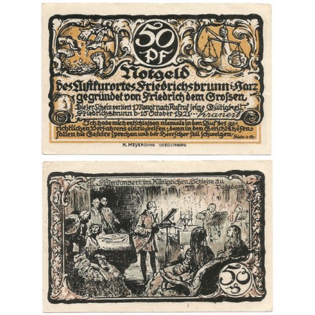 Friedrichstadt (Sajonia-Anhalt). 1921. 50 Pfennig (EBC+)