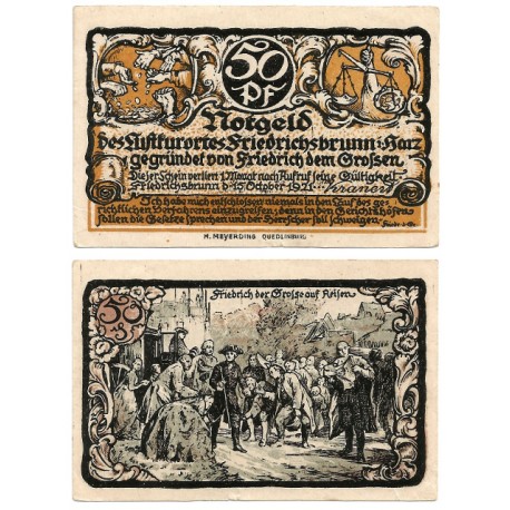 Friedrichsbrunn (Sajonia-Anhalt). 1921. 50 Pfennig (EBC+)
