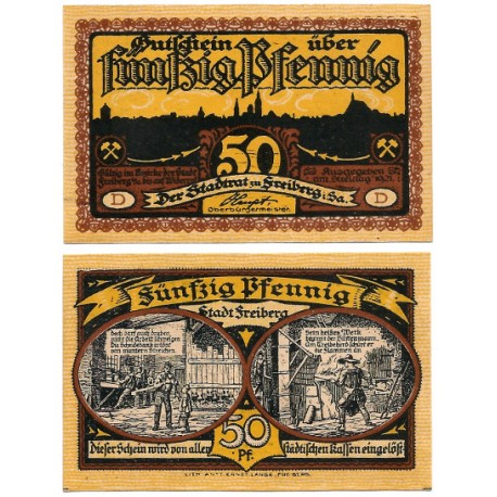 Freiberg (Sajonia). 1921. 50 Pfennig (EBC+)