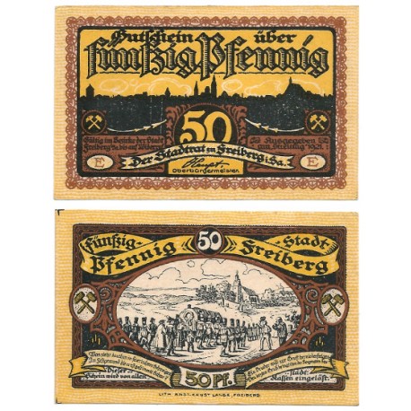 Freiberg (Sajonia). 1921. 50 Pfennig (EBC+)