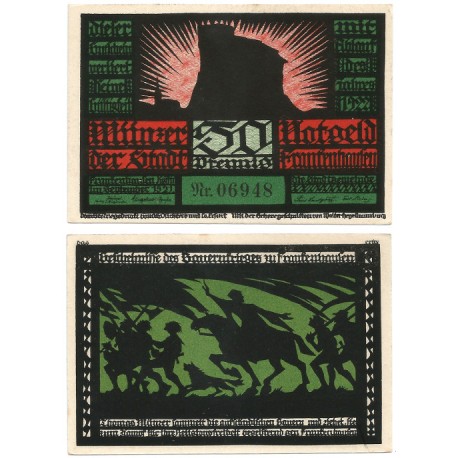 Frankenhausen (Turingia). 1921. 50 Pfennig (EBC+)