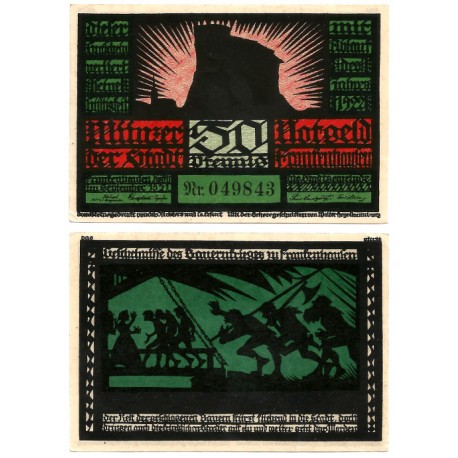 Frankenhausen (Turingia). 1921. 50 Pfennig (EBC+)