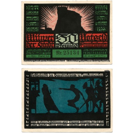 Frankenhausen (Turingia). 1921. 50 Pfennig (EBC+)