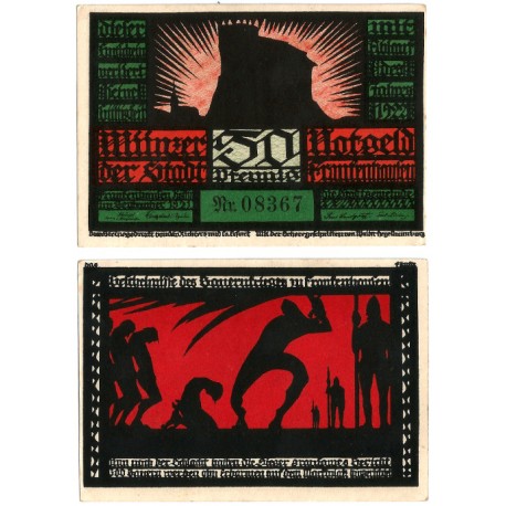 Frankenhausen (Turingia). 1921. 50 Pfennig (EBC+)