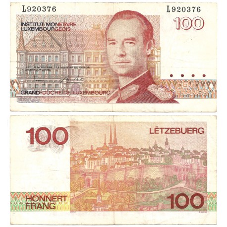 (58b) Luxemburgo. 1986. 100 Francs (MBC-)