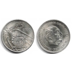 Estado Español. 1957*(65). 25 Pesetas (EBC)
