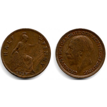 (824) Gran Bretaña. 1927. Half Penny (BC)