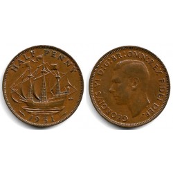 (868) Gran Bretaña. 1951. Half Penny (MBC)