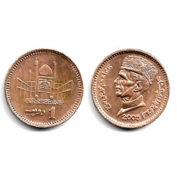 (62) Pakistán. 2005. 1 Rupee (MBC+)