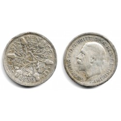 (832) Gran Bretaña. 1932. 6 Pence (BC) (Plata)
