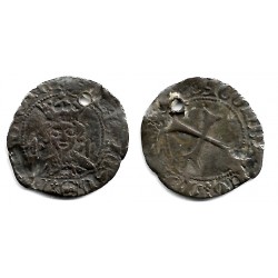 Corona de Aragón (Alfonso V de Aragón). 1416-1458. Dobler (BC+) Ceca de Mallorca. Agujereada