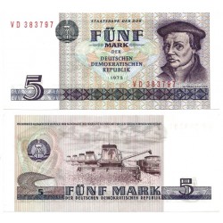 (27b) Alemania Democrática. 1975. 5 Mark (EBC)