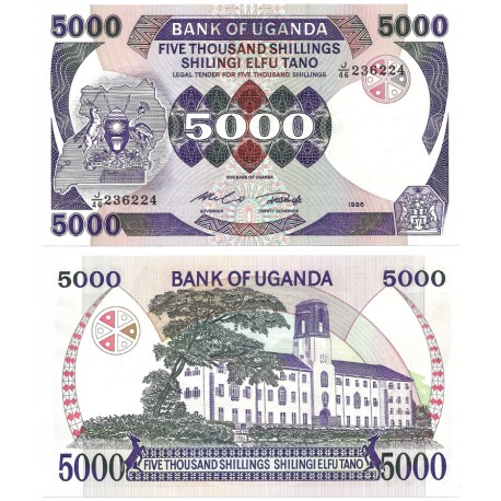 (24b) Uganda. 1986. 5000 Shillings (SC)