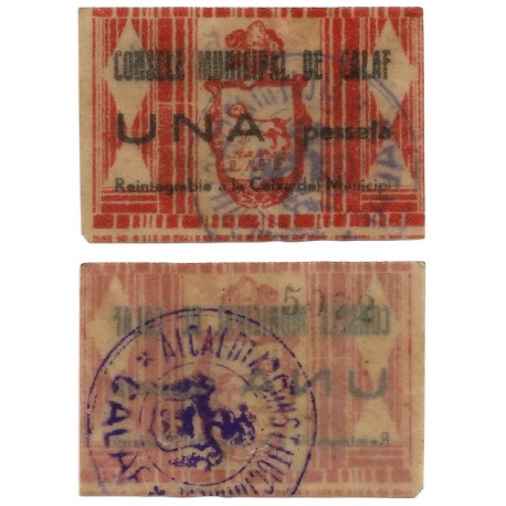 Calaf. 1937. 1 Peseta (EBC+)