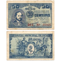 Reus. 1937. 50 Céntimos (MBC)