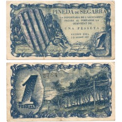 Pineda de Segarra. 1937. 1 Peseta (MBC)